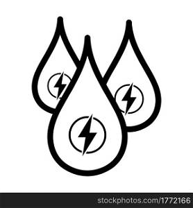 Hydro Energy Drops Icon. Bold outline design with editable stroke width. Vector Illustration.