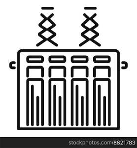 Hydro station icon outline vector. Water energy. River generator. Hydro station icon outline vector. Water energy
