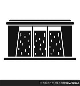 Hydro station icon simple vector. Power energy. Water turbine. Hydro station icon simple vector. Power energy