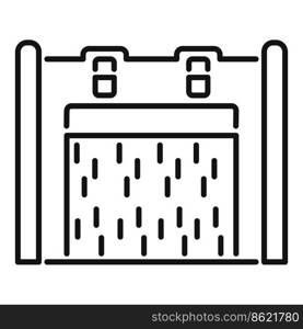 Hydroelectric station icon outline vector. Power energy. Hydro plant. Hydroelectric station icon outline vector. Power energy