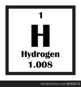 Hydrogen chemical element icon vector illustration design
