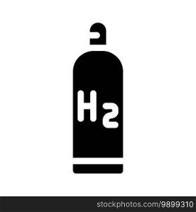 hydrogen reservoir glyph icon vector. hydrogen reservoir sign. isolated contour symbol black illustration. hydrogen reservoir glyph icon vector illustration