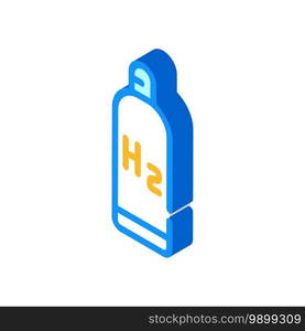 hydrogen reservoir isometric icon vector. hydrogen reservoir sign. isolated symbol illustration. hydrogen reservoir isometric icon vector illustration