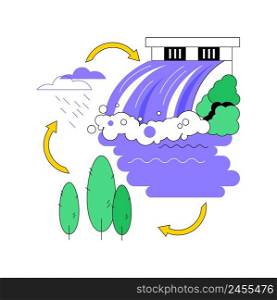 Hydrology abstract concept vector illustration. Water cycle, resources management, hydrology engineering, hydrogeology, environmental study, precipitation distribution, movement abstract metaphor.. Hydrology abstract concept vector illustration.