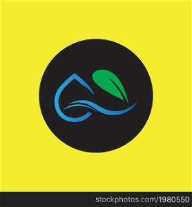 hydropinic plant logo on black and yellow circle background
