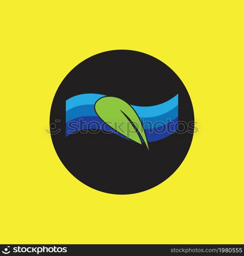 hydropinic plant logo on black and yellow circle background