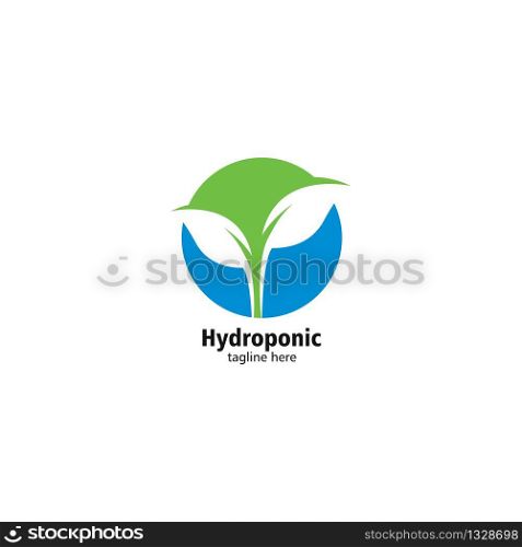 Hydroponic logo vector icon illustration design