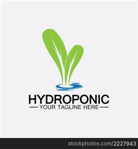 Hydroponic logo vector icon illustration design
