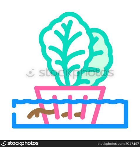 hydroponics agricultural plant color icon vector. hydroponics agricultural plant sign. isolated symbol illustration. hydroponics agricultural plant color icon vector illustration