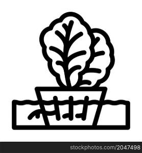 hydroponics agricultural plant line icon vector. hydroponics agricultural plant sign. isolated contour symbol black illustration. hydroponics agricultural plant line icon vector illustration
