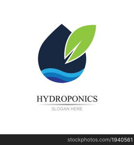 hydroponics logo vector illustration design template