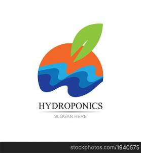 hydroponics logo vector illustration design template