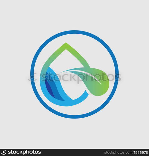 hydroponics logo vector illustration design template on gray background