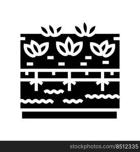 hydroponics water system irrigation glyph icon vector. hydroponics water system irrigation sign. isolated symbol illustration. hydroponics water system irrigation glyph icon vector illustration