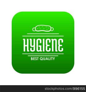 Hygiene bacteria icon green vector isolated on white background. Hygiene bacteria icon green vector