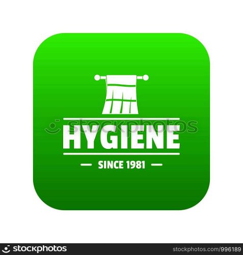 Hygiene morning icon green vector isolated on white background. Hygiene morning icon green vector