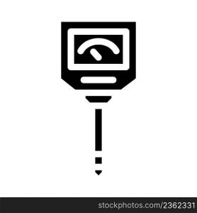 hygrometer device glyph icon vector. hygrometer device sign. isolated contour symbol black illustration. hygrometer device glyph icon vector illustration