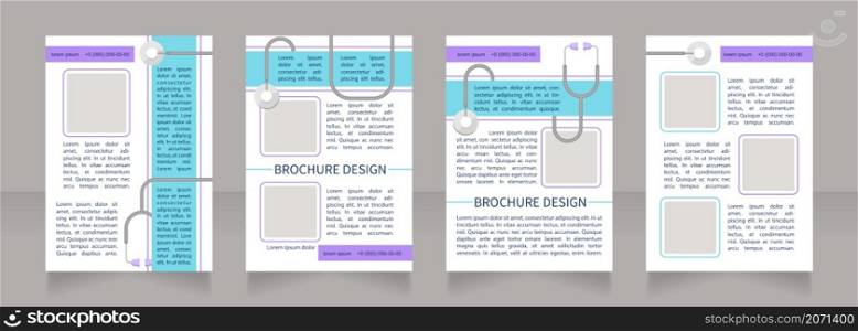 Hypertension symptoms and signs blank brochure layout design. Vertical poster template set with empty copy space for text. Premade corporate reports collection. Editable flyer paper pages. Hypertension symptoms and signs blank brochure layout design
