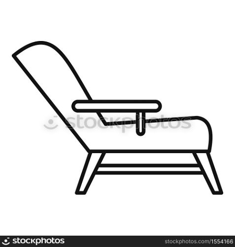 Hypnotherapy armchair icon. Outline hypnotherapy armchair vector icon for web design isolated on white background. Hypnotherapy armchair icon, outline style