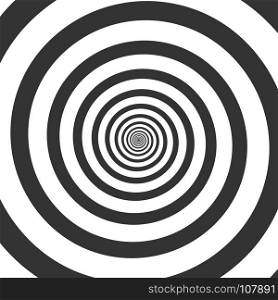 Hypnotic spiral, psychedelic swirl. Hypnotic spiral. Psychedelic swirl, hypnosis twisted vortex vector background