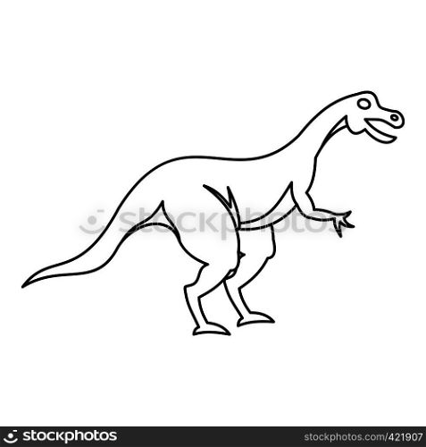 Hypsilophodon dinosaur icon. Outline illustration of hypsilophodon dinosaur vector icon for web. Hypsilophodon dinosaur icon, outline style