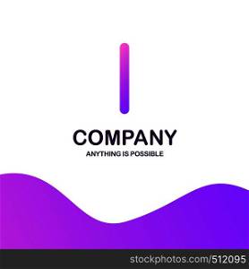 I company logo design with purple theme vector