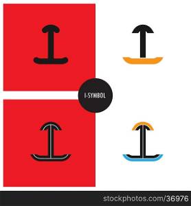 I- Company Symbol.I-letter abstract logo design.Vector illustration