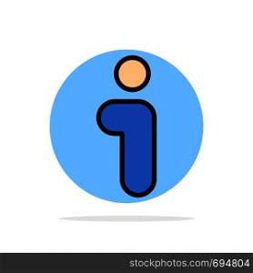 I, Info, Information, Interface Abstract Circle Background Flat color Icon
