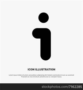 I, Info, Information, Interface solid Glyph Icon vector