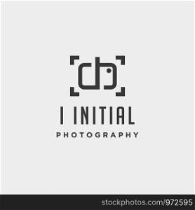i initial photography logo template vector design icon element. i initial photography logo template vector design