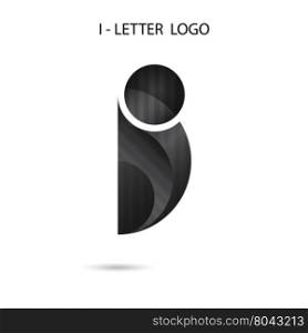 I-letter icon abstract logo design.I-alphabet symbol.Vector illustration