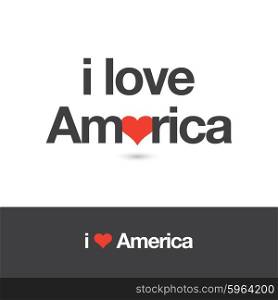 I love America. Editable logo vector design.