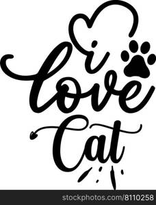 I love cat svg cat svg design Royalty Free Vector Image