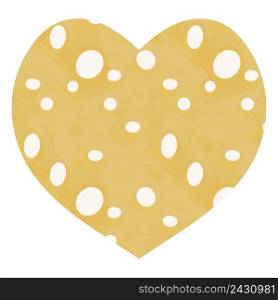 I love cheese heart cheese, vector concept