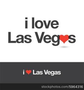I love Las Vegas. City of United States of America. Editable logo vector design.
