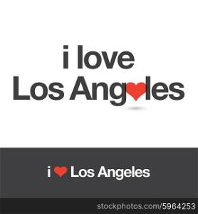 I love Los Angeles. City of United States of America. Editable logo vector design.