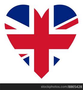 I love the UK United Kingdom isolated over white background. I love the UK isolated over white