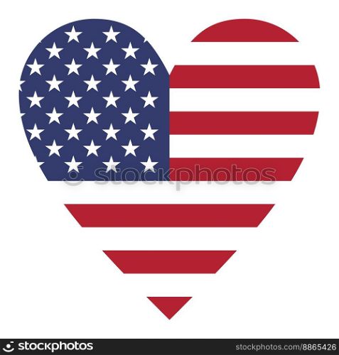 I love the USA United States of America isolated over white background. I love the USA isolated over white