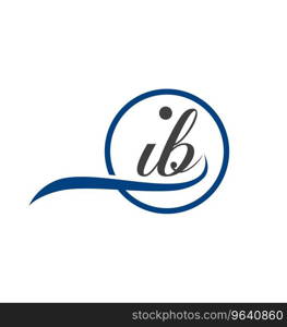 Ib logo Royalty Free Vector Image