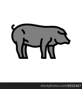 iberico pig breed color icon vector. iberico pig breed sign. isolated symbol illustration. iberico pig breed color icon vector illustration