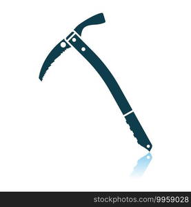 Ice Axe Icon. Shadow Reflection Design. Vector Illustration.