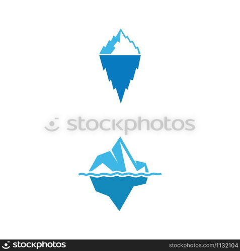 Ice Berg icon Vector Illustration design Logo template