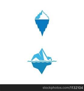 Ice Berg icon Vector Illustration design Logo template