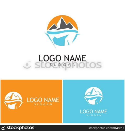 Ice berg Logo Template vector symbol