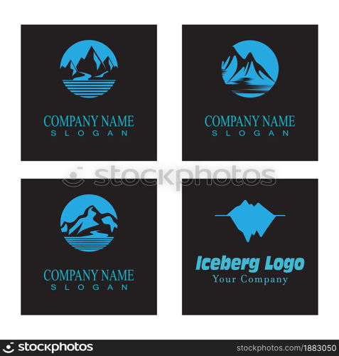 Ice berg Logo Template vector symbol nature