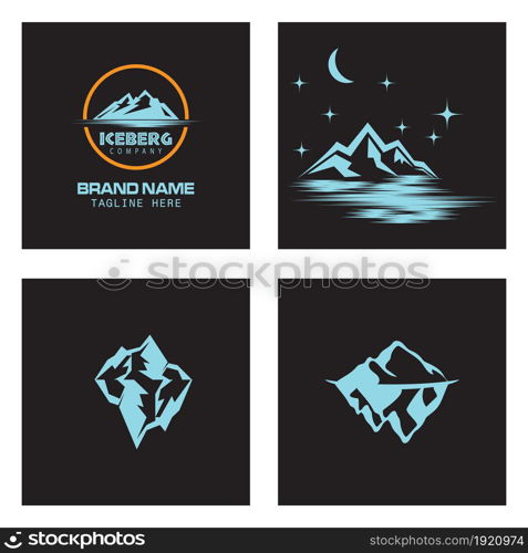 Ice berg Logo Template vector symbol nature