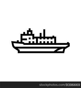 ice breaking ships line icon vector. ice breaking ships sign. isolated contour symbol black illustration. ice breaking ships line icon vector illustration