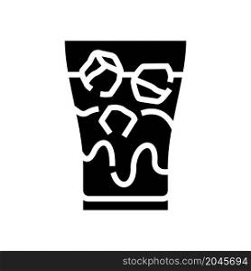 ice coffee glyph icon vector. ice coffee sign. isolated contour symbol black illustration. ice coffee glyph icon vector illustration