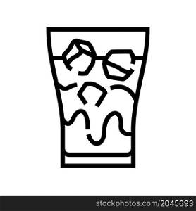 ice coffee line icon vector. ice coffee sign. isolated contour symbol black illustration. ice coffee line icon vector illustration