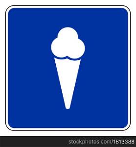 Ice cream and road sign